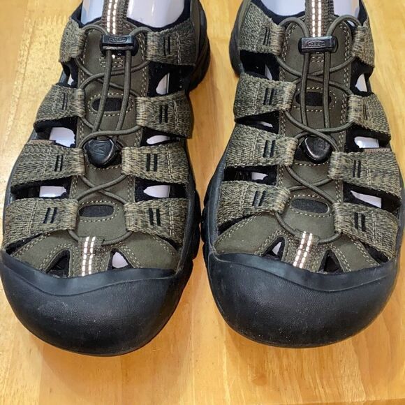 KEEN Newport H2 Sport Sandals Men\'s Olive Green Brown Leather Waterproof Size 9 main image 9